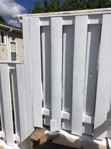 residential painting of fence