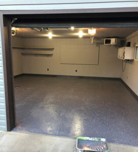 residential painting of garage floor